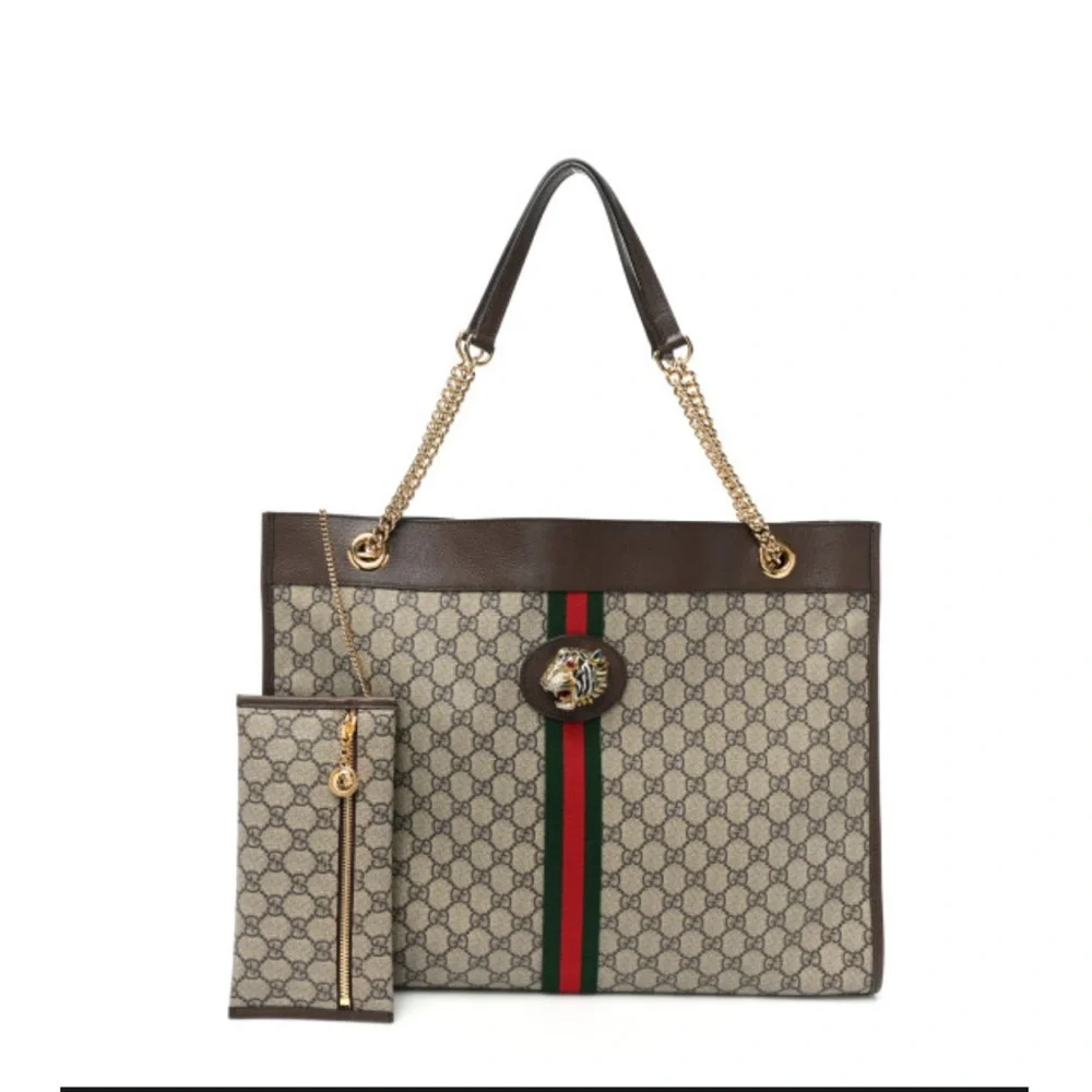 Gucci Monogram Large Rajah Chain Tote with attached wallet/clutch - Picture 1 of 9